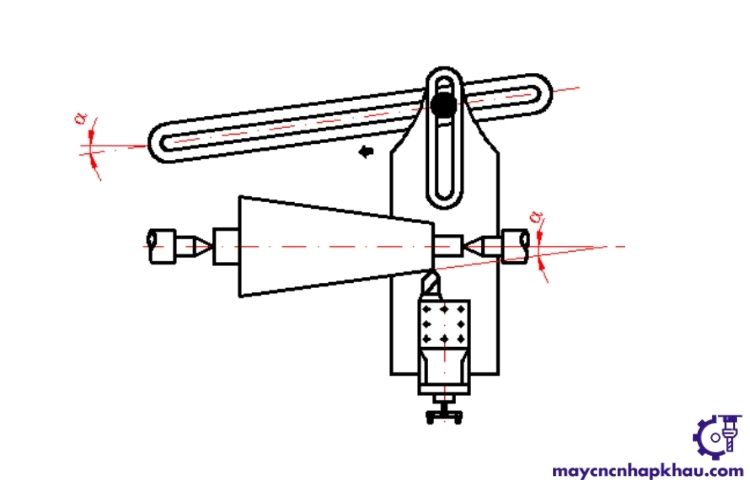 Tiện côn bằng thước côn