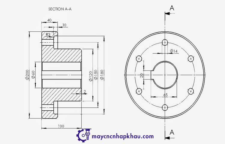 Bản vẽ kỹ thuật cơ khí: \